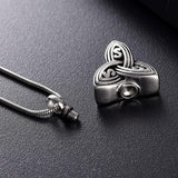 Cremation Necklace - Silver Celtic Knot Cremation Urn Necklace