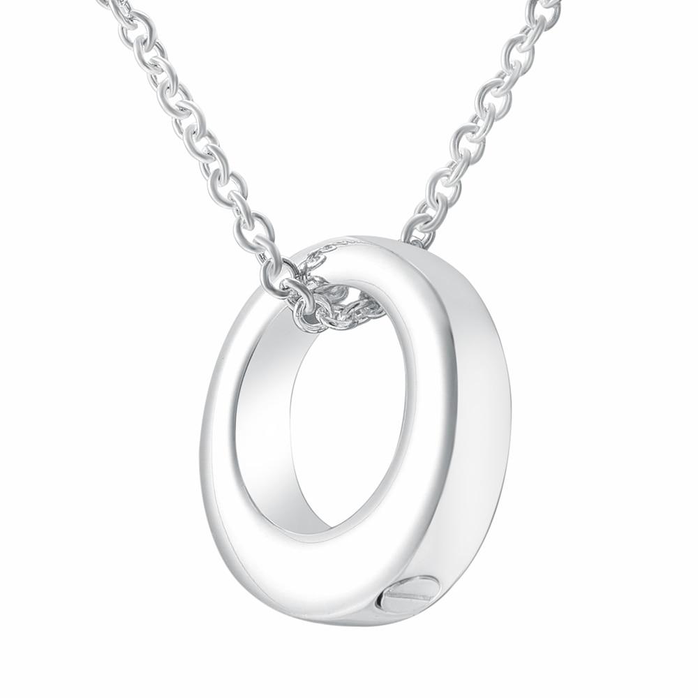 Cremation Necklace - Silver Circle Cremation Urn Necklace