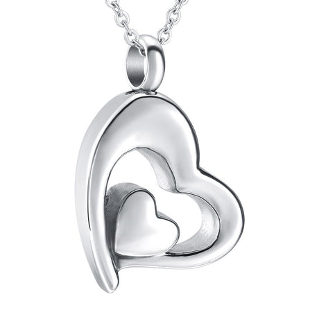 Stainless Steel Heart Cremation Necklace For Ashes - Engraved 'I Love You Forever', Waterproof, Includes Funnel Kit 9 thumbnail image