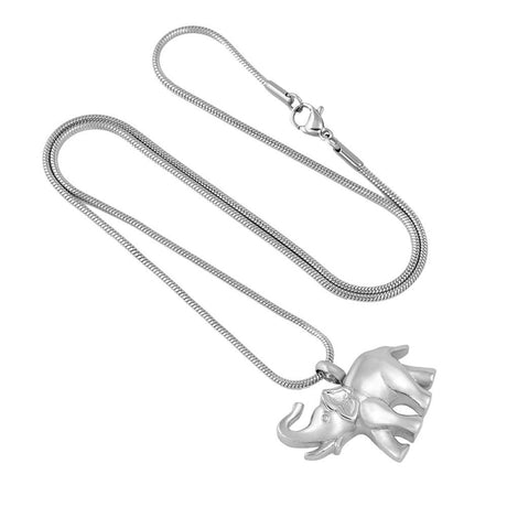 Cremation Necklace - Silver Elephant Cremation Urn Necklace