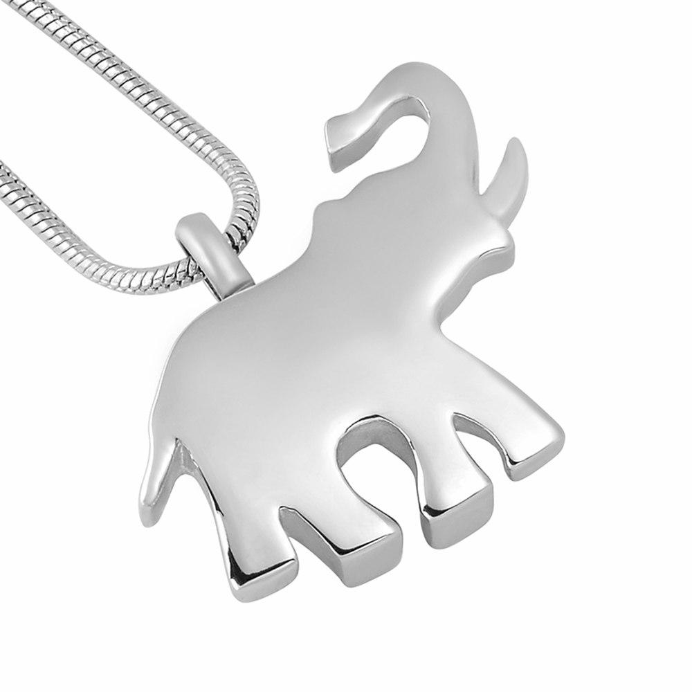 Cremation Necklace - Silver Elephant Cremation Urn Necklace