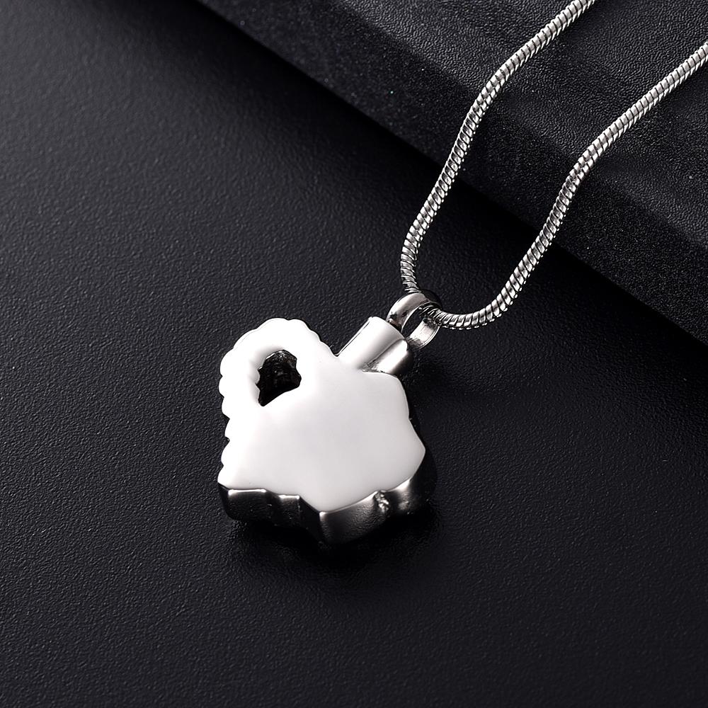 Cremation Necklace - Silver Floral Heart Cremation Urn Necklace