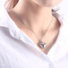 Cremation Necklace - Silver Heart Cremation Necklace Pendant