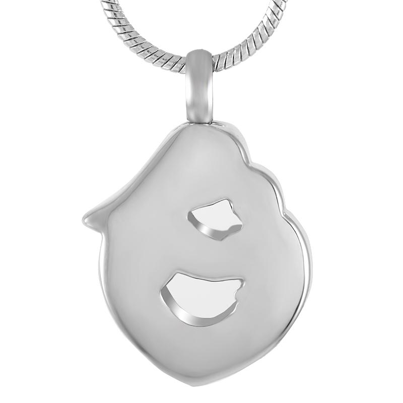 Cremation Necklace - Silver Mother & Child Heart Shaped Cremation Urn Necklace With Rhinestones