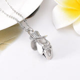 Cremation Necklace - Skull With Top Hat Cremation Urn Necklace