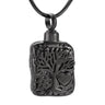 Cremation Necklace - Square Tree Of Life Cremation Urn Necklace