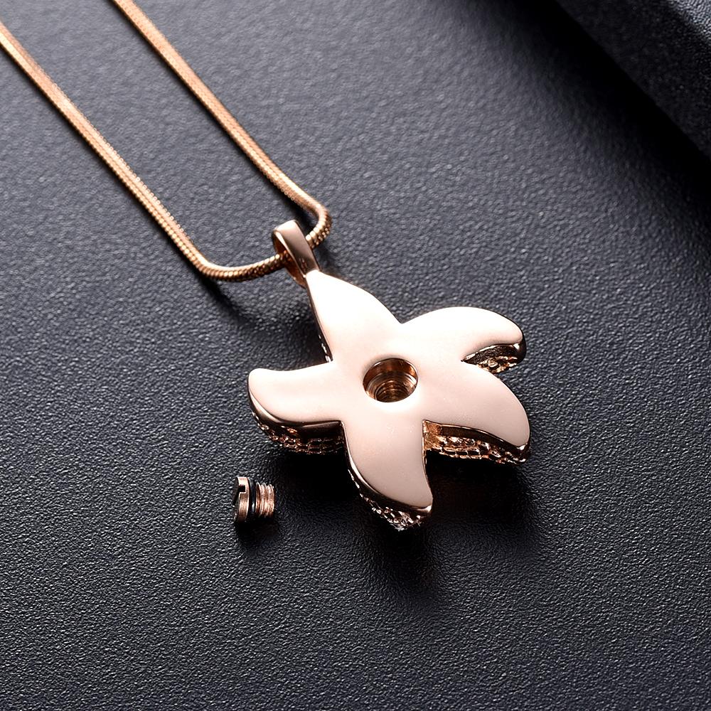 Cremation Necklace - Starfish Cremation Urn Necklace