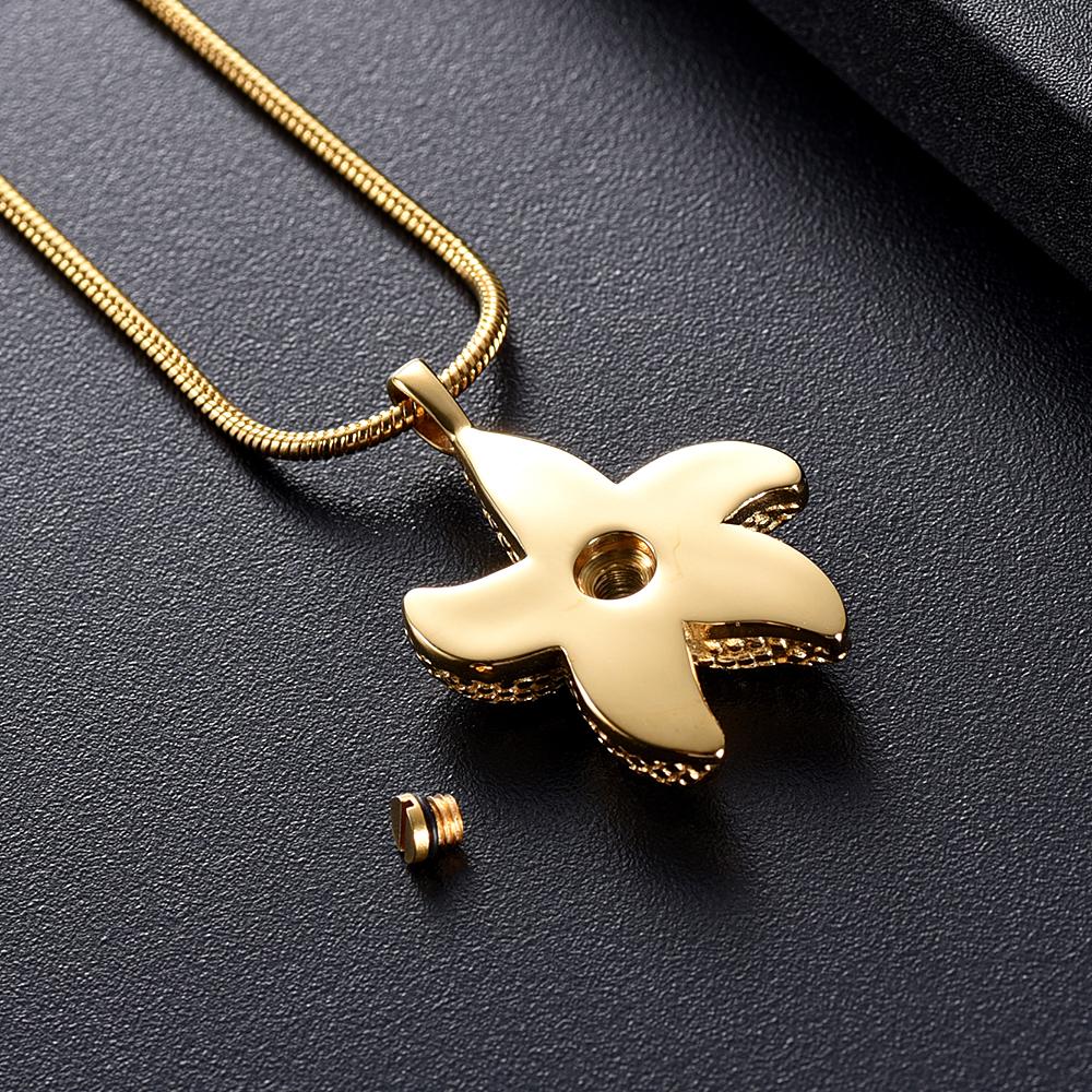 Cremation Necklace - Starfish Cremation Urn Necklace