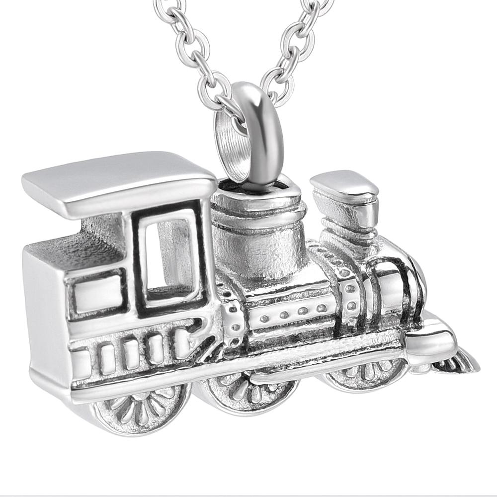 Cremation Necklace - Train Cremation Urn Necklace