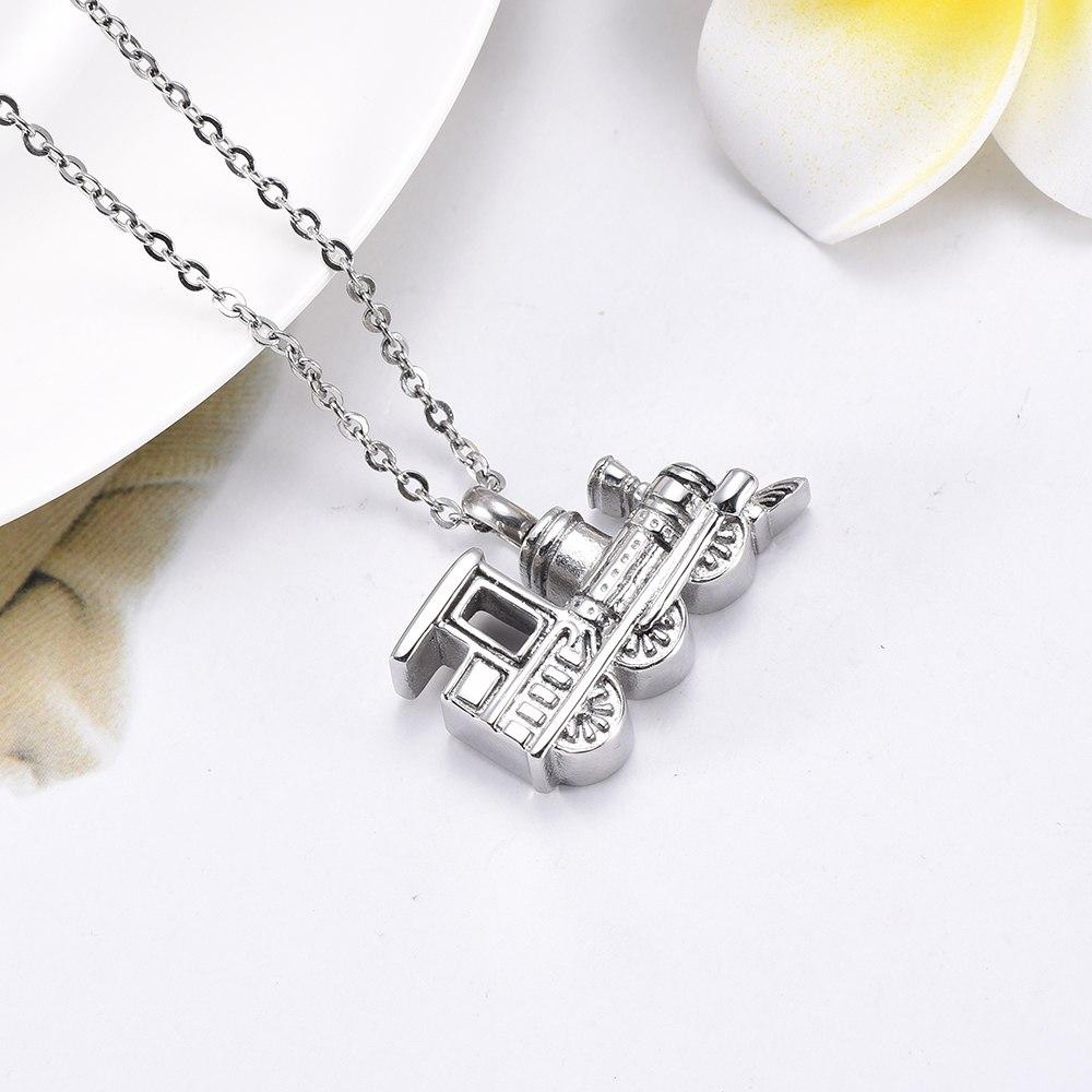 Cremation Necklace - Train Cremation Urn Necklace