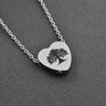 Cremation Necklace - Tree Of Life Inside A Heart Cremation Urn Necklace
