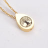 Cremation Necklace - Tree Of Life Teardrop Cremation Urn Necklace