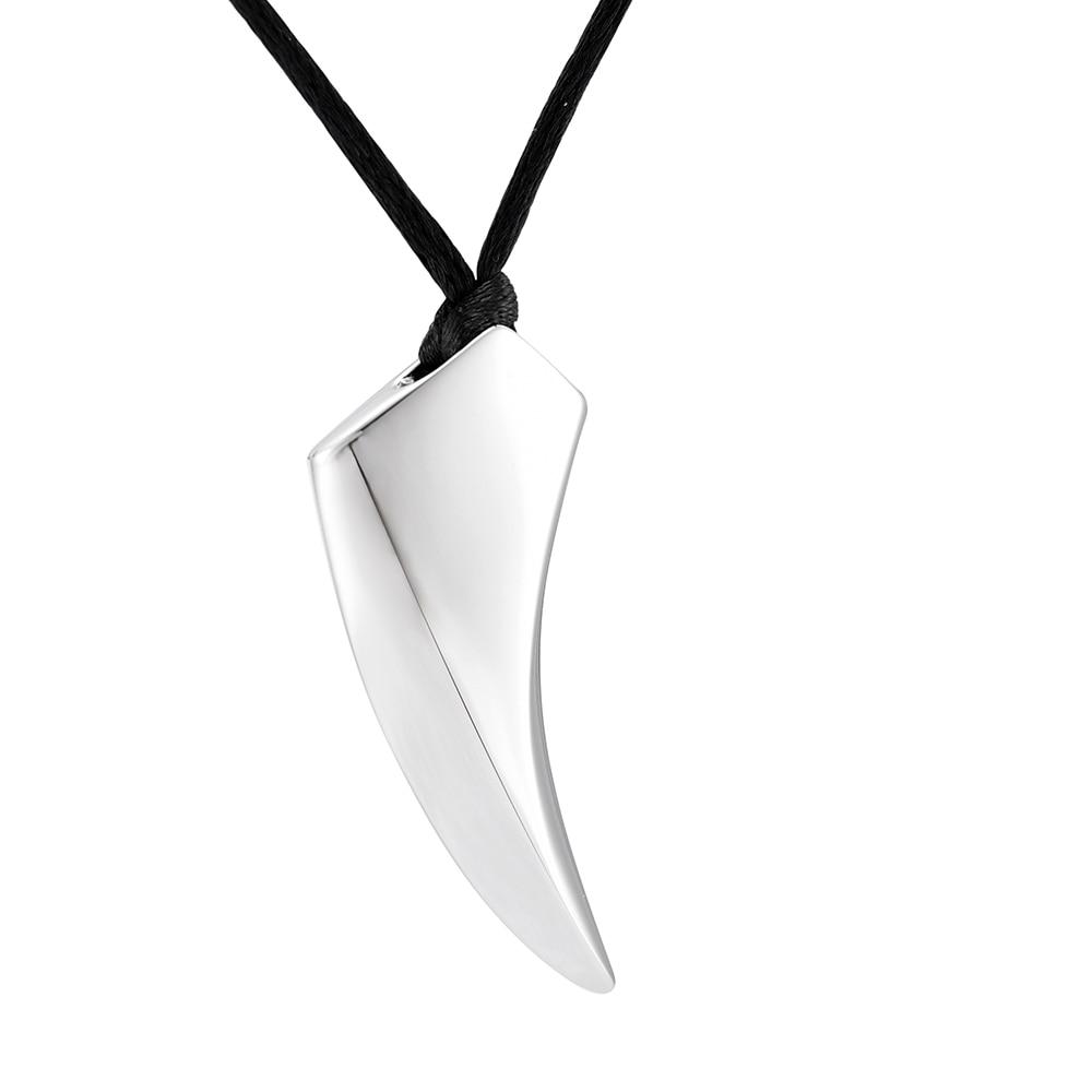 Cremation Necklace - Tusk Tooth Silver Cremation Urn Necklace