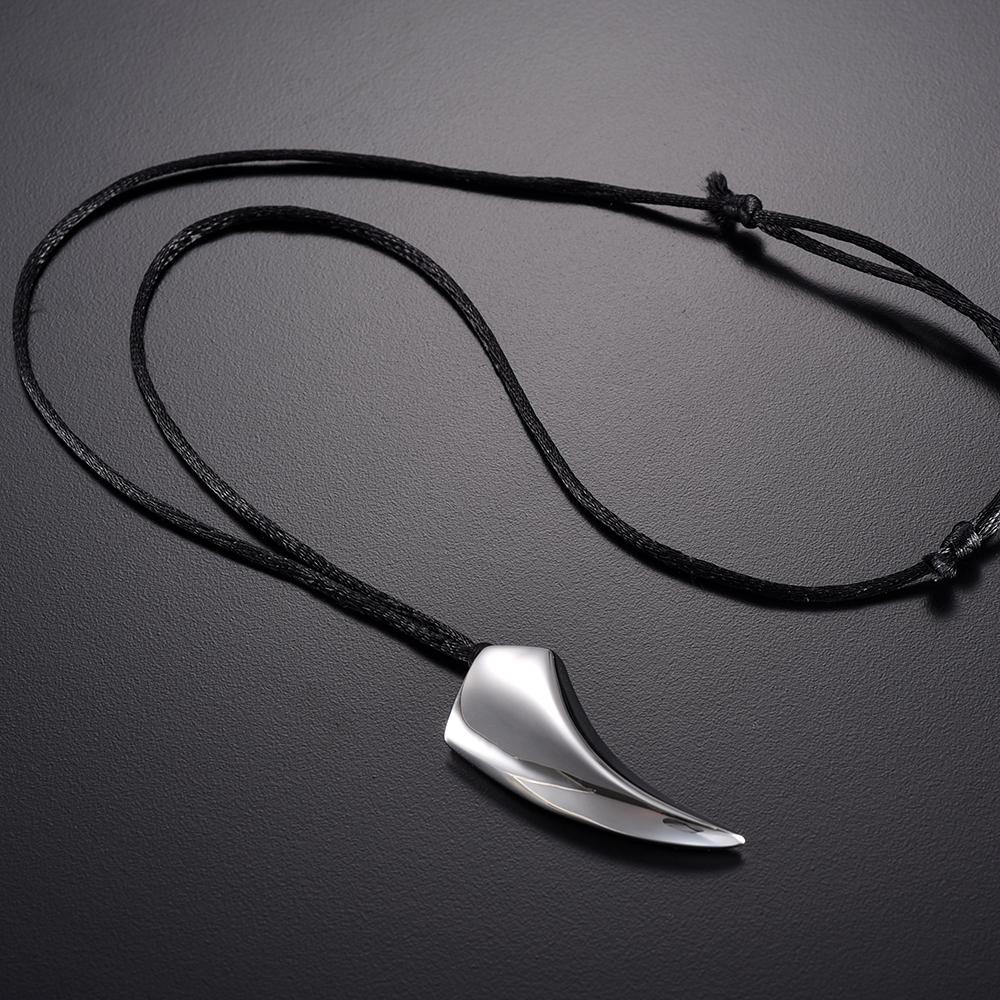 Cremation Necklace - Tusk Tooth Silver Cremation Urn Necklace