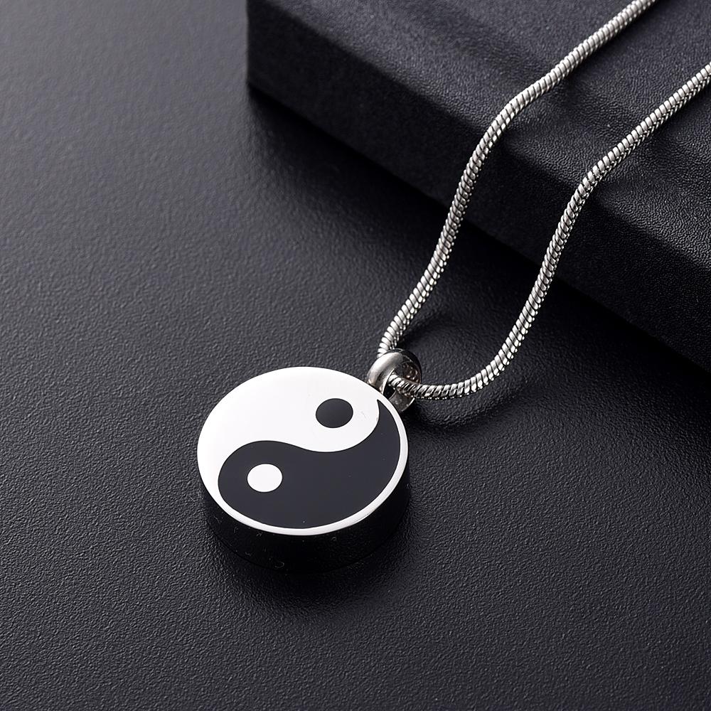 Cremation Necklace - Yin Yang Cremation Urn Necklace