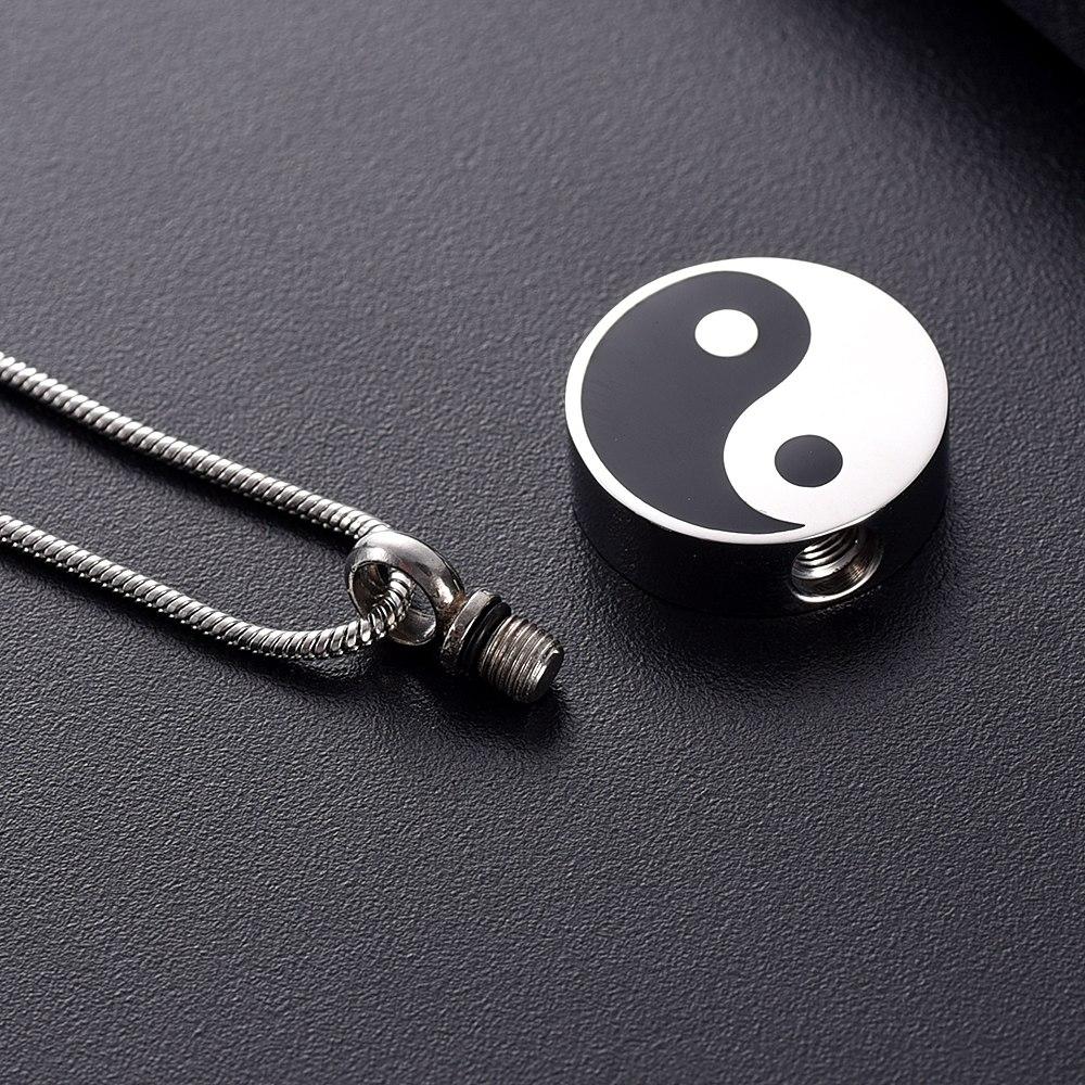 Cremation Necklace - Yin Yang Cremation Urn Necklace
