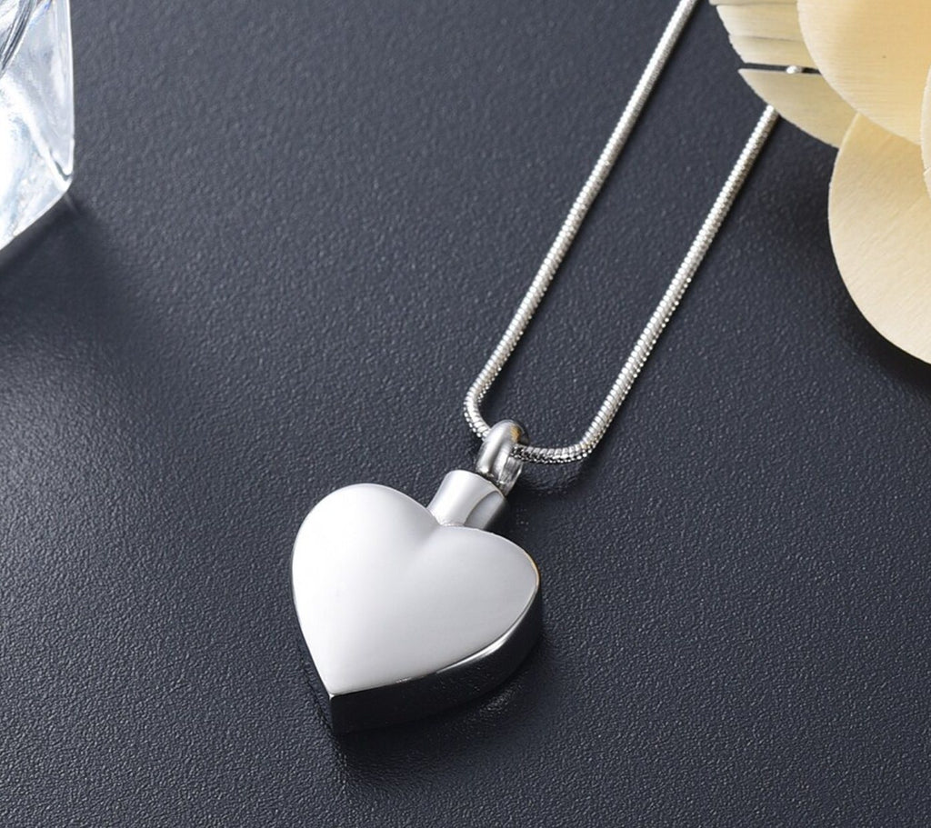 "I Carry You With Me" Heart Cremation Necklace Cremation Necklace Cherished Emblems 