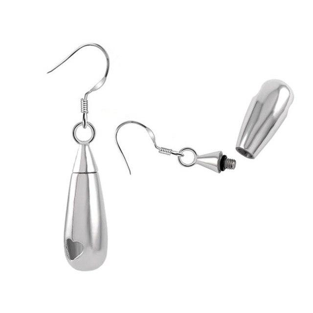 Earrings - Silver Teardrop Cremation Urn Earrings