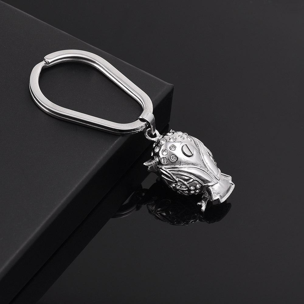 Silver Owl Cremation Jewelry Urn with Rhinestones - Urn Keychain