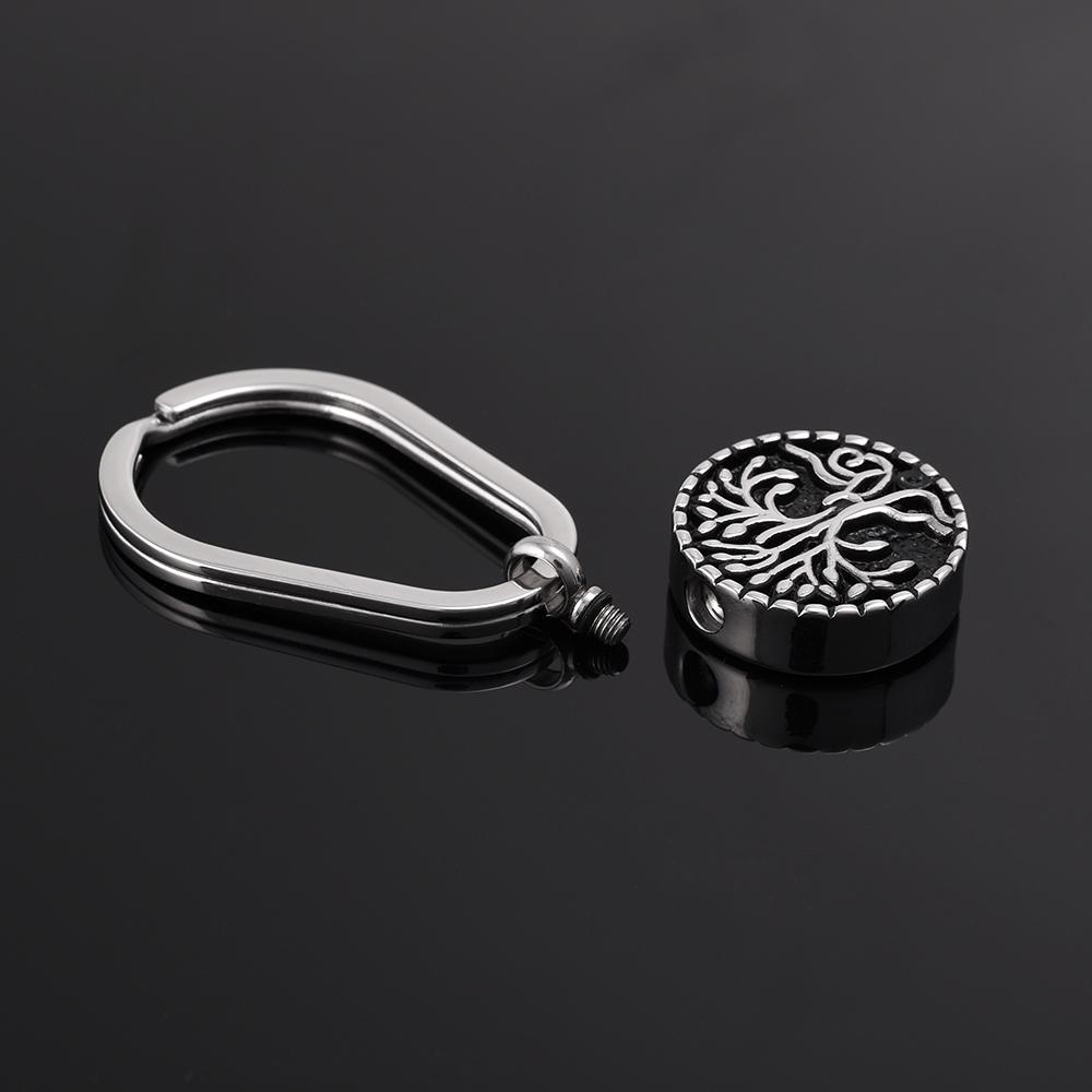 Keychain - Silver Tree Of Life Cremation Urn Keychain