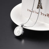 Paw Print Cremation Urn Necklace Etched With A Heart