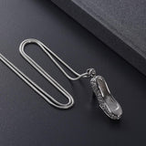 Rhinestone High-Heeled Shoe Cremation Necklace Cremation Necklace Cherished Emblems 