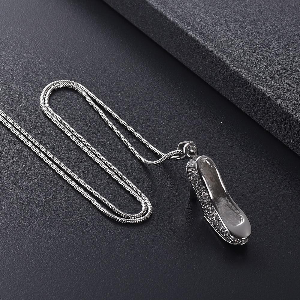 Rhinestone High-Heeled Shoe Cremation Necklace Cremation Necklace Cherished Emblems 