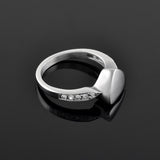 Rings - Silver Cremation Urn Ring With Gemstones