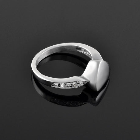 Rings - Silver Cremation Urn Ring With Gemstones