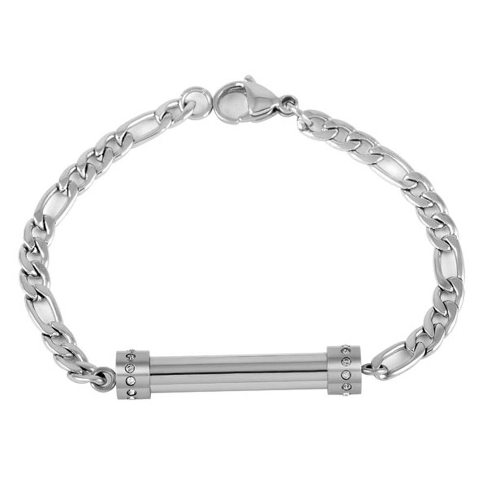 Classic silver cremation bracelet for ashes