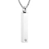 Gold Column With Rhinestone Cremation Urn Necklace Cremation Necklace Cherished Emblems Silver 