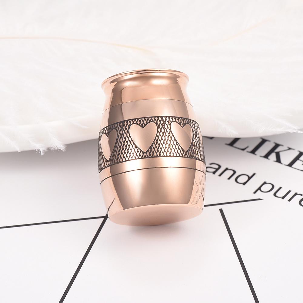 Urn - Modern Heart Etched Cremation Urn For Ashes